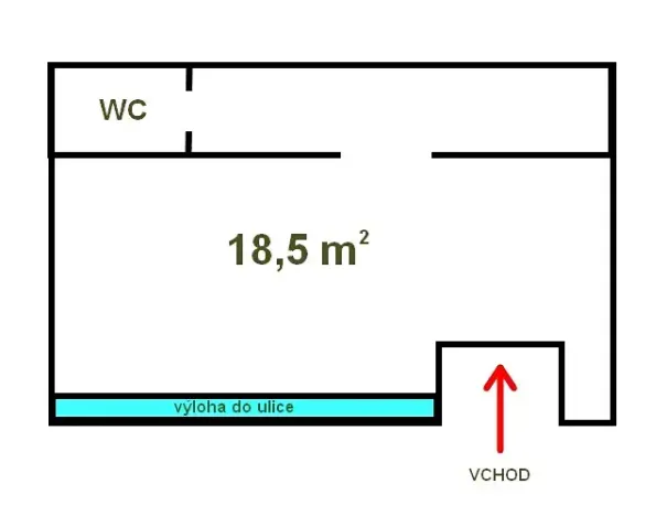 Pronájem obchodního prostoru, Praha - Smíchov, Plzeňská, 18 m2