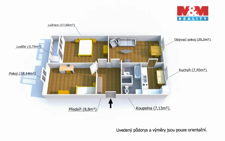 Prodej bytu 3+1, Dobřany, Loudů, 88 m2
