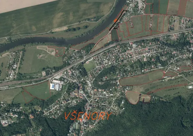 Prodej pozemku, Všenory, 601 m2