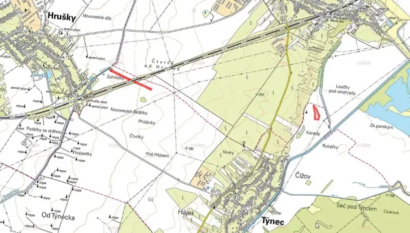 Prodej pole, Týnec, 8779 m2