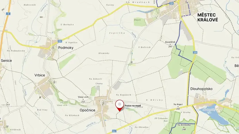 Prodej pozemku, Opočnice, 971 m2