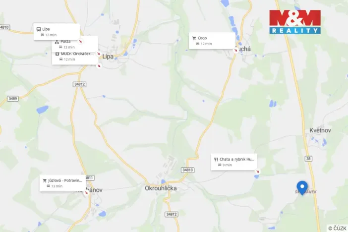 Prodej pozemku pro bydlení, Okrouhlička - Skřivánek, 1177 m2