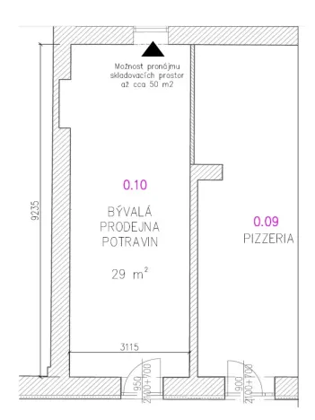 Pronájem obchodního prostoru, Syrovice, 29 m2