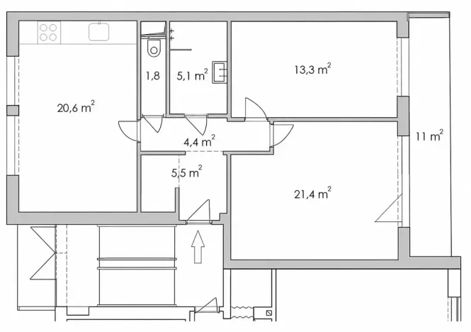 Prodej bytu 3+kk, Praha - Břevnov, Bělohorská, 73 m2