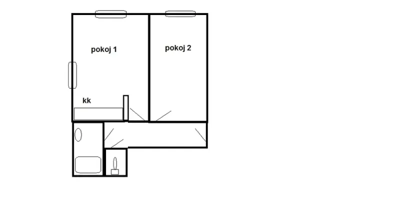 Pronájem bytu 2+kk, Bořislav, 46 m2