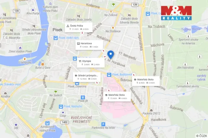 Prodej bytu 2+1, Písek - Budějovické Předměstí, Dr. M. Horákové, 62 m2