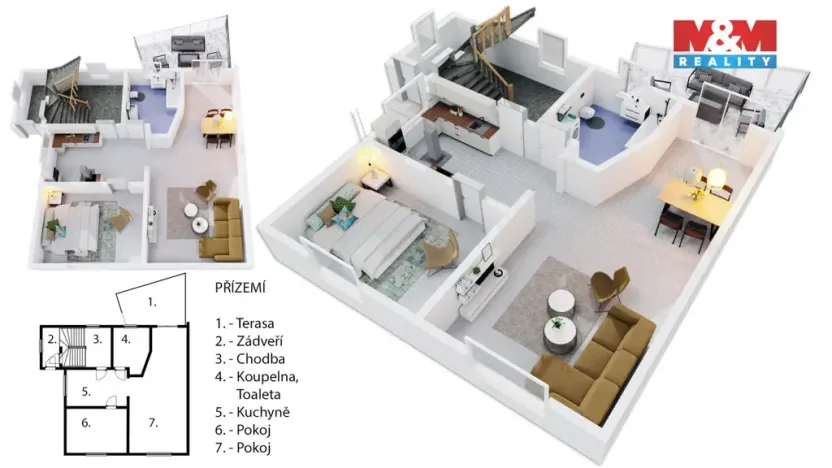 Pronájem rodinného domu, Praha - Chodov, Vycpálkova, 160 m2
