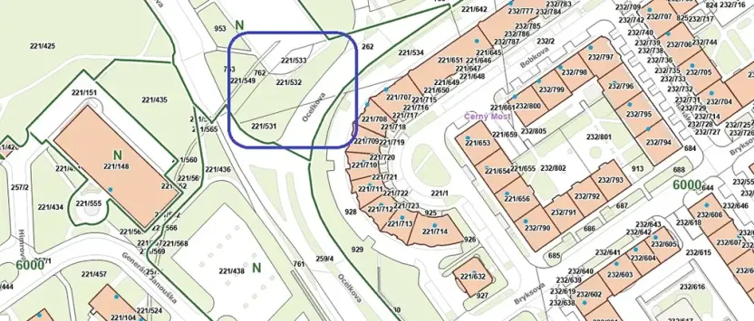 Prodej pozemku pro bydlení, Praha - Černý Most, 1161 m2