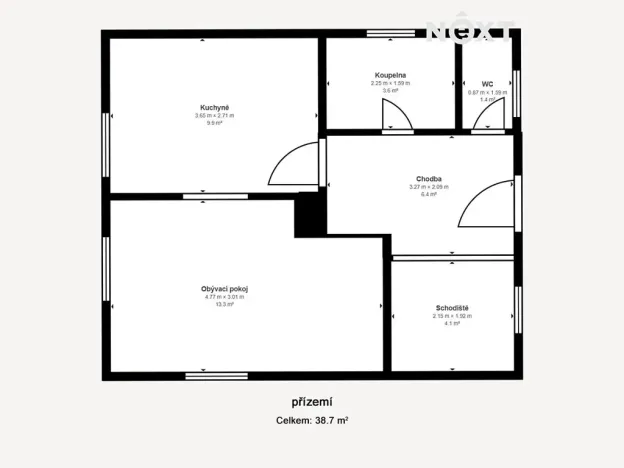 Prodej rodinného domu, Český Krumlov, Skalka, 70 m2