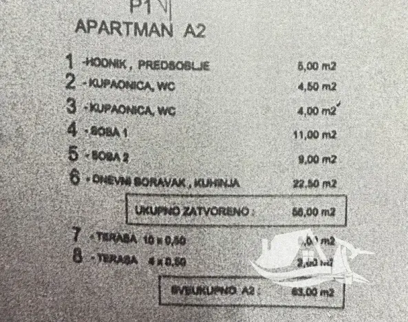 Prodej bytu 3+kk, Novalja, Chorvatsko, 59 m2