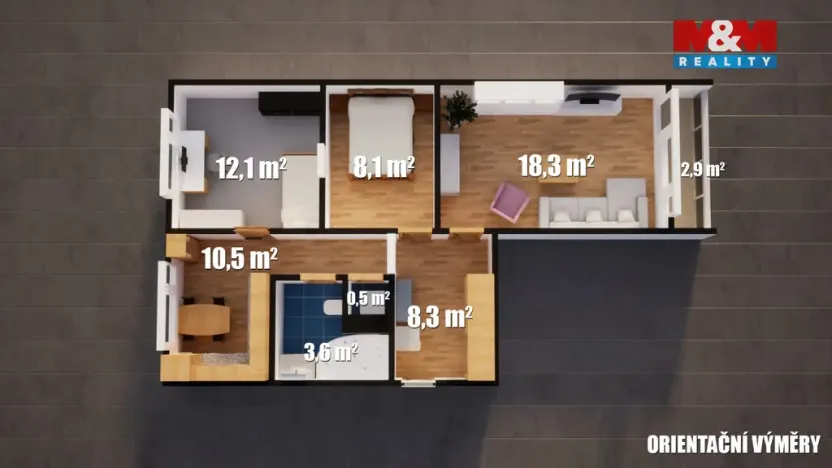 Prodej bytu 3+1, Frýdlant, Fügnerova, 64 m2