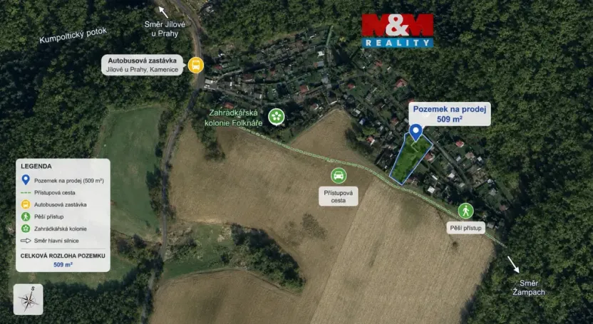 Prodej zahrady, Děčín - Děčín XXVIII-Folknáře, 509 m2