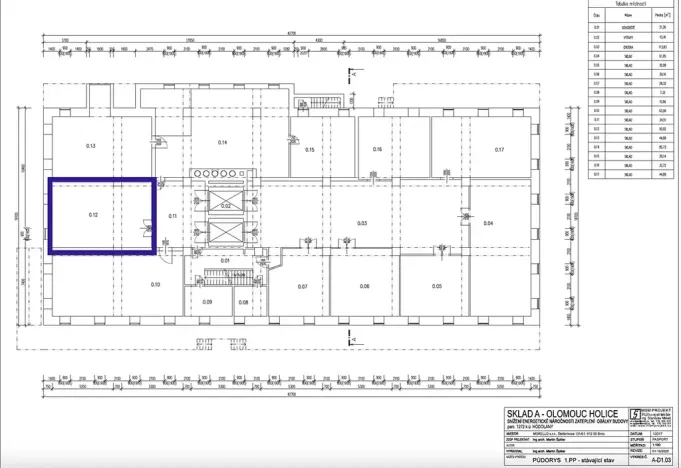 Pronájem skladu, Olomouc, Holická, 50 m2