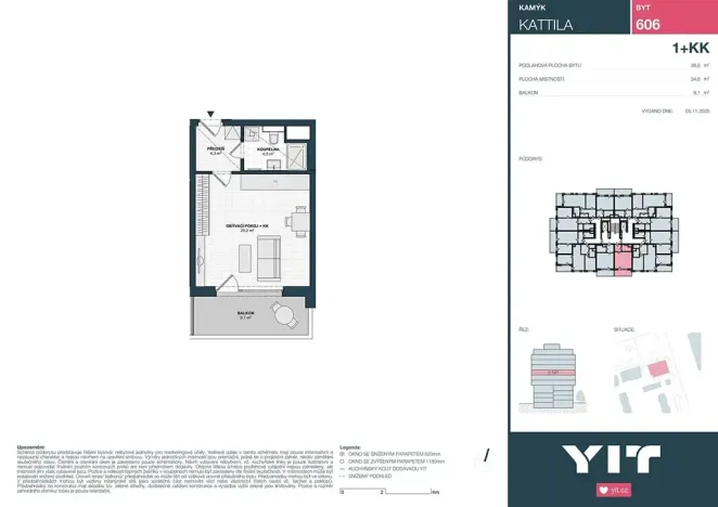 Prodej bytu 1+kk, Praha - Kamýk, Imrychova, 34 m2