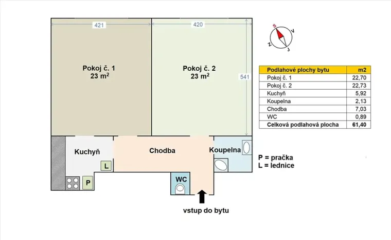 Pronájem bytu 2+kk, Praha - Dejvice, Zikova, 61 m2