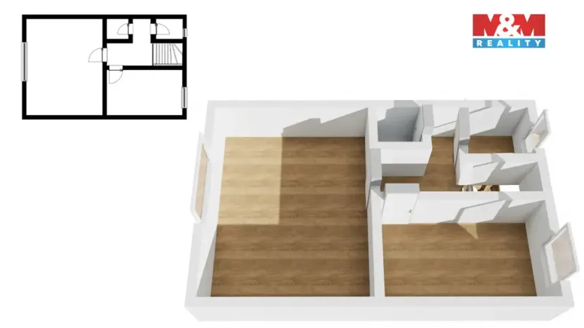 Prodej rodinného domu, Vraný, 70 m2