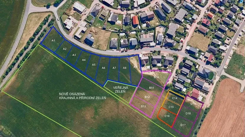 Prodej pozemku pro bydlení, Hrušovany u Brna, Pod Střediskem, 767 m2