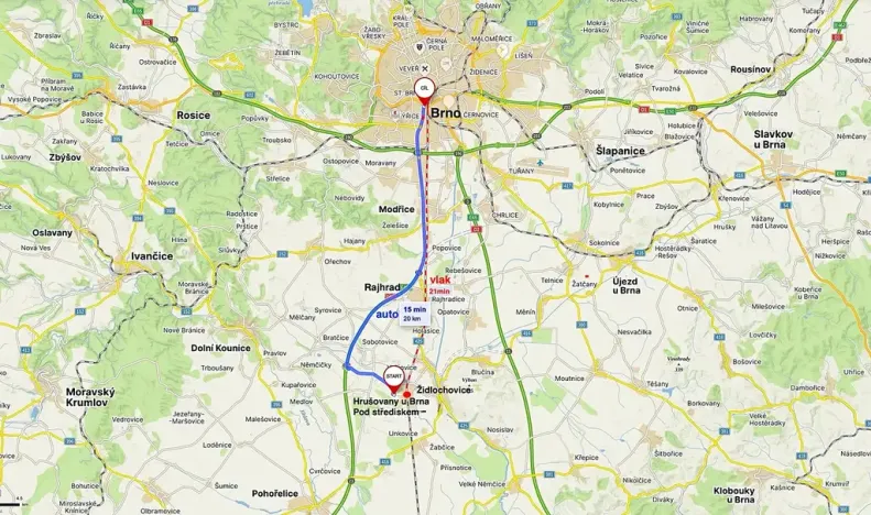 Prodej pozemku pro bydlení, Hrušovany u Brna, Pod Střediskem, 767 m2