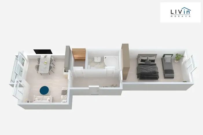 Pronájem bytu 2+kk, Olomouc, Masarykova třída, 55 m2