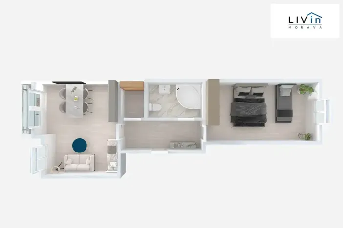 Pronájem bytu 2+kk, Olomouc, Masarykova třída, 55 m2