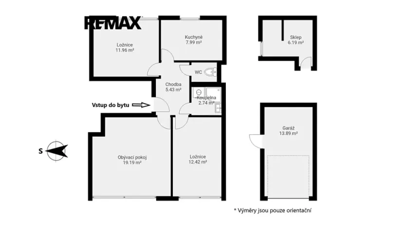 Prodej bytu 3+1, Červený Újezd, U Okálu, 62 m2
