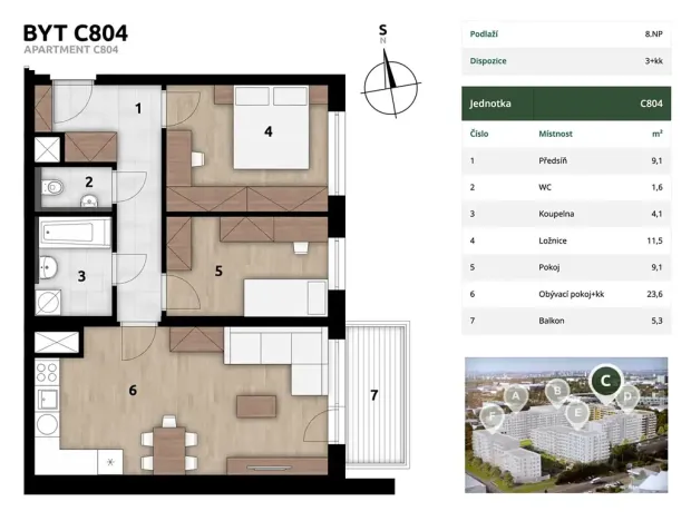 Prodej bytu 3+kk, Praha - Hostivař, U továren, 64 m2