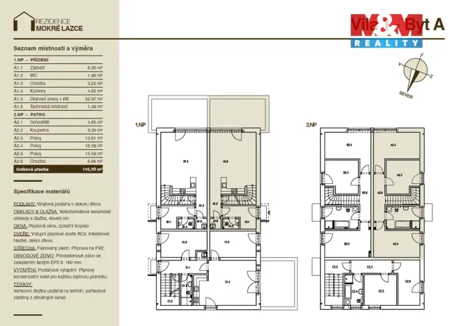 Prodej bytu 4+kk, Mokré Lazce, Generála Vlachého, 117 m2