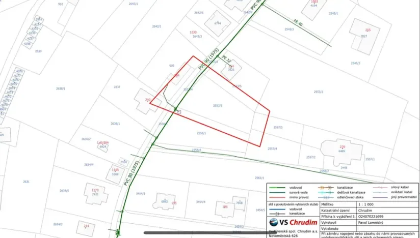 Prodej pozemku pro bydlení, Chrudim, Na Kopci, 1051 m2