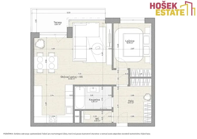 Prodej bytu 2+kk, Brno, Kigginsova, 60 m2