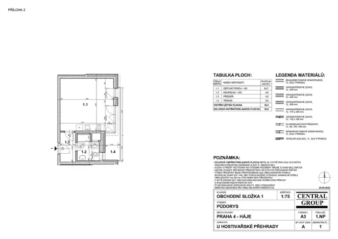 Prodej bytu 1+kk, Praha - Háje, Sochorcova, 34 m2
