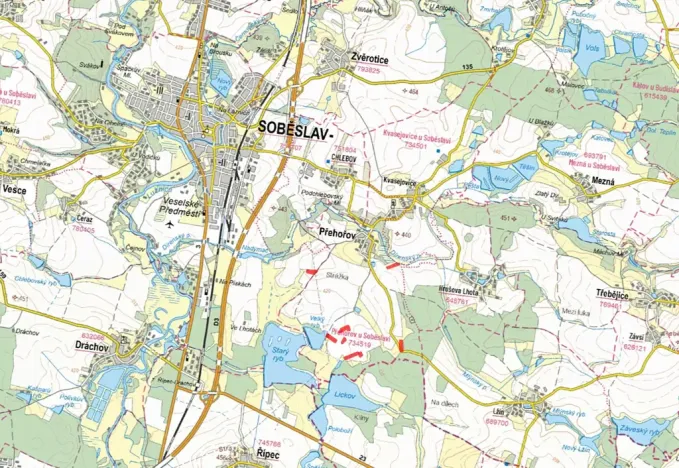 Prodej podílu pole, Přehořov, 13100 m2