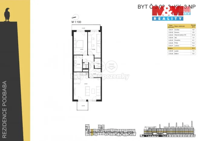 Pronájem bytu 3+kk, Praha - Dejvice, Lindleyova, 92 m2