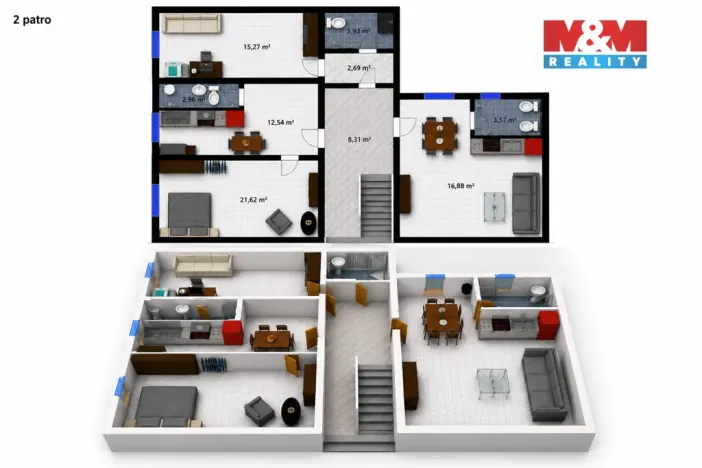 Pronájem rodinného domu, Velim, třída Krále Jiřího, 280 m2