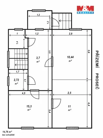 Prodej rodinného domu, Proseč, K Návsi, 96 m2