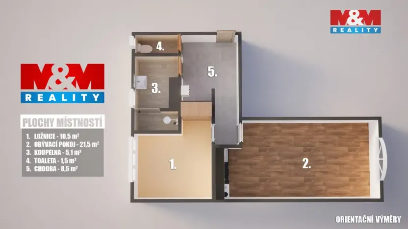 Prodej bytu 2+kk, Libochovice, Revoluční, 52 m2