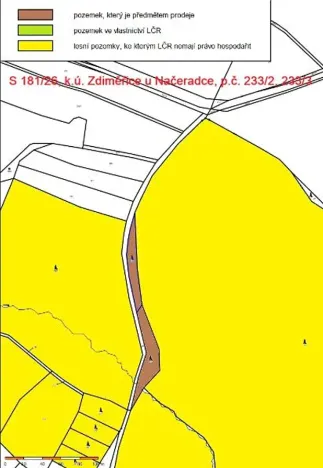 Prodej lesa, Načeradec, 2043 m2