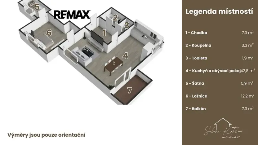 Prodej bytu 2+kk, Hradec Králové, Meruňková, 82 m2
