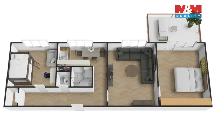 Prodej bytu 3+1, Kladno - Kročehlavy, Vitry, 72 m2