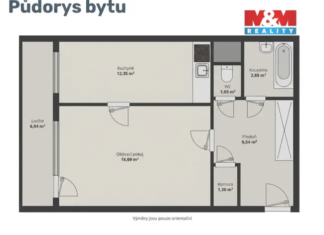 Prodej bytu 1+1, Praha - Stodůlky, Archeologická, 46 m2