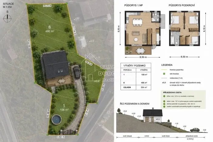 Prodej pozemku pro bydlení, Klášterec nad Ohří, 594 m2