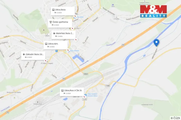 Pronájem bytu 2+1, Zdice, Mlýnský ostrov, 48 m2