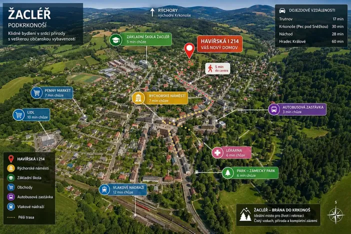 Prodej bytu 2+1, Žacléř, Havířská I, 60 m2