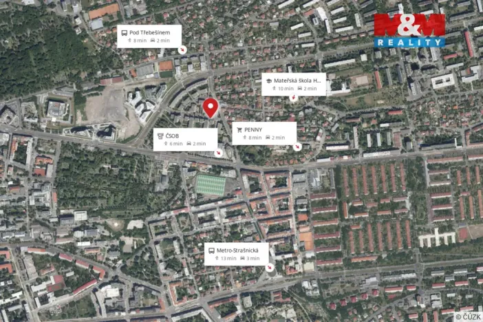 Pronájem bytu 2+kk, Praha, Názovská, 50 m2