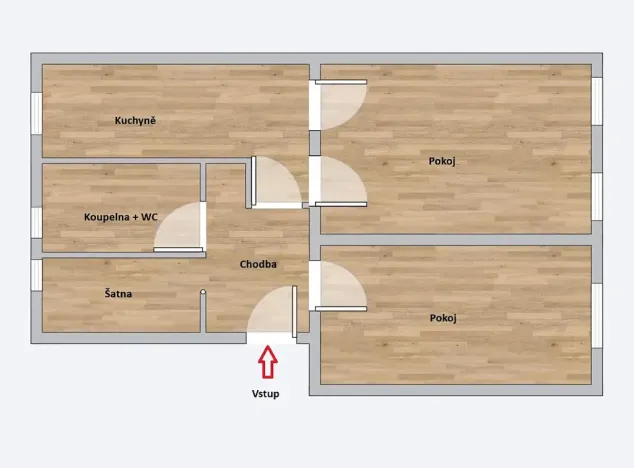 Pronájem bytu 2+1, Dubňany, Hornická, 59 m2