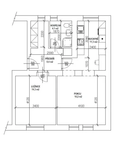 Pronájem bytu 2+1, Dubňany, Hornická, 59 m2