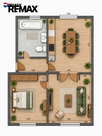 Prodej bytu 2+1, Kyjov, Nerudova, 45 m2