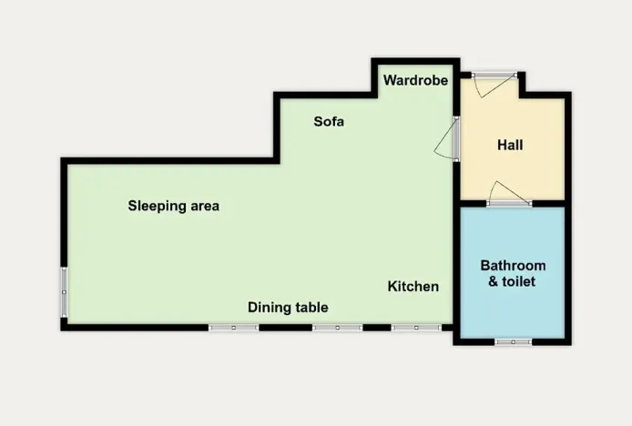Pronájem bytu 1+kk, Praha - Košíře, Pod Klamovkou, 44 m2
