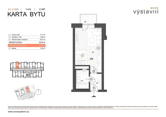 Prodej bytu 1+kk, Ostrava, Výstavní, 27 m2