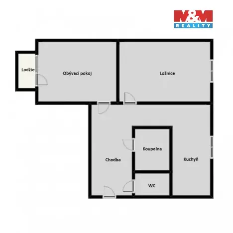 Prodej bytu 2+1, Rovná, 60 m2