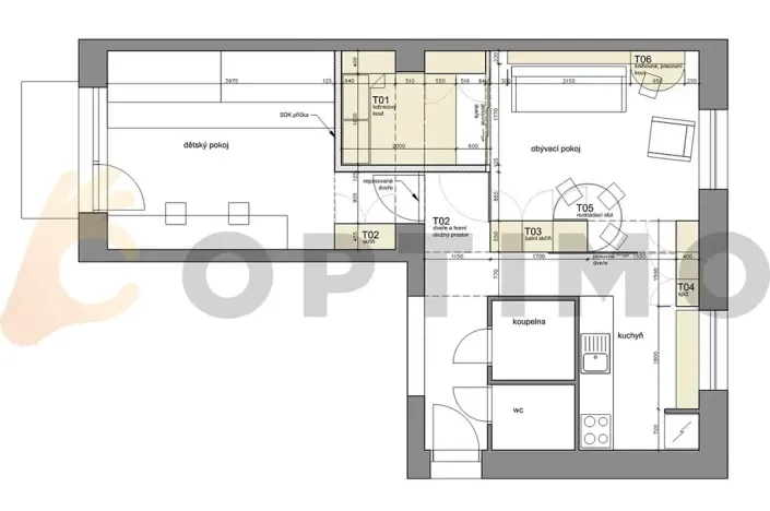 Prodej bytu 2+1, Praha - Žižkov, Pod lipami, 52 m2